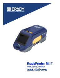 BradyPrinter M611 Quick Start Guide, opens a new window