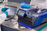 The BradyJet J7300 printing lab tube labels for laboratory technicians and automates lab labeling.