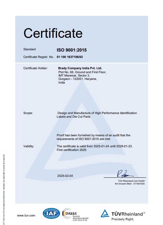 ISO Certificate